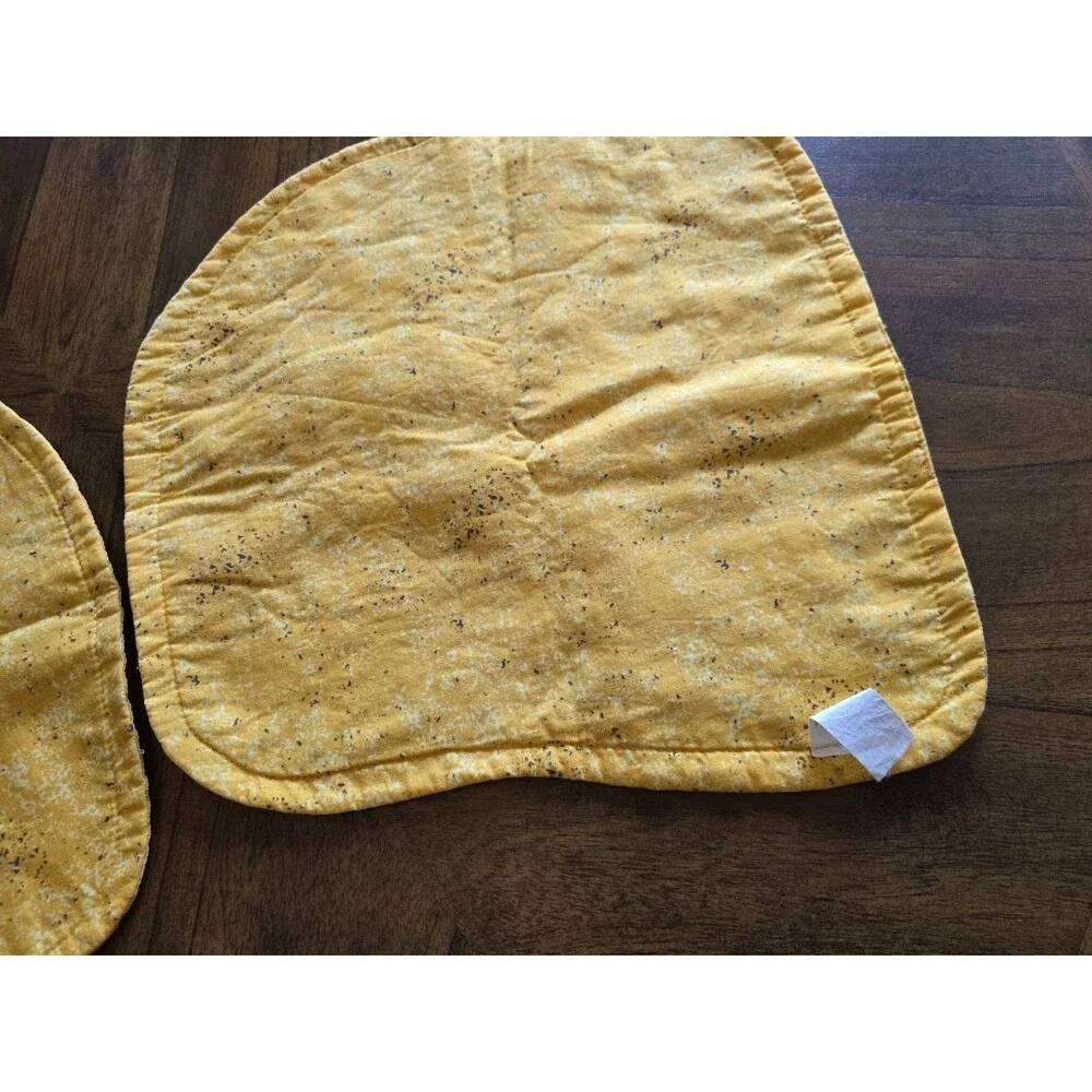 Vintage Thanksgiving Turkey Quilted Placemats Set of 2 Primitive Country Fall